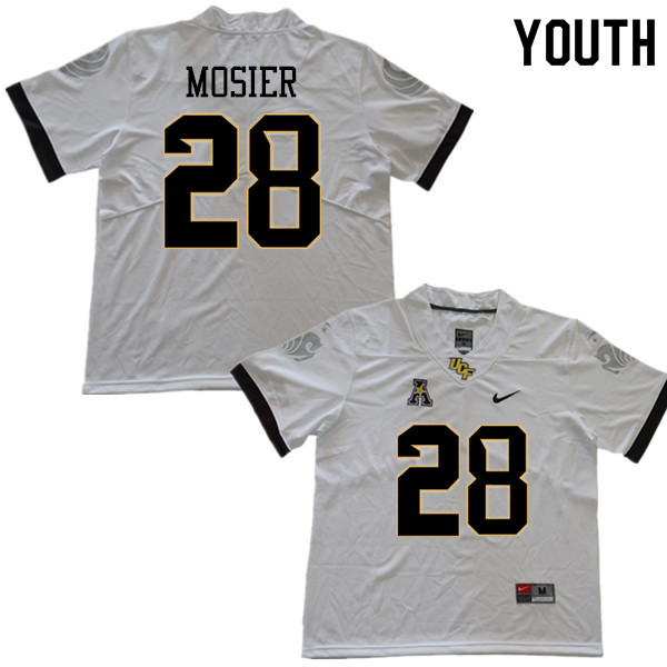 Youth #28 Quade Mosier UCF Knights College Football Jerseys Sale-White